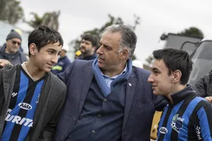 Presidente Orsi en colocación de la piedra fundacional del Nuevo Estadio Belvedere