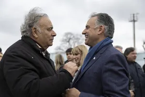 Presidente Orsi en colocación de la piedra fundacional del Nuevo Estadio Belvedere