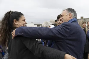 Presidente Orsi en colocación de la piedra fundacional del Nuevo Estadio Belvedere