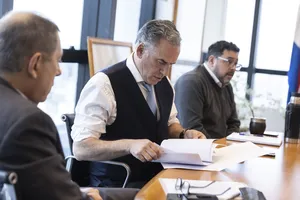 Créditos: Camilo Dos Santos (fotografía) / Presidencia de la República (fuente institucional) Orsi recibió a Confederación de Cámaras Empresariales