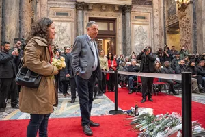 Presidente Orsi asistió al velatorio de Ruben Rada