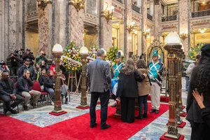 Presidente Orsi asistió al velatorio de Ruben Rada