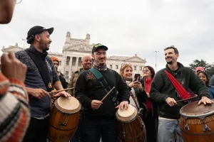 Presidente Orsi asistió al velatorio de Ruben Rada