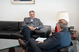 Presidente Orsi recibió a Álvaro Delgado