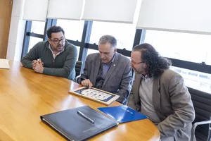 Encuentro del presidente Orsi con el rector de la Udelar, Héctor Cancela