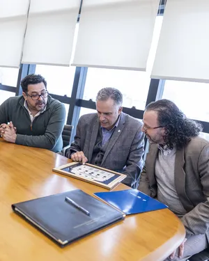 Encuentro del presidente Orsi con el rector de la Udelar, Héctor Cancela