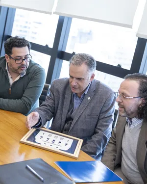 Encuentro del presidente Orsi con el rector de la Udelar, Héctor Cancela