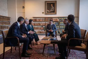 Créditos: Martin Perez (fotografía) / Presidencia de la República (fuente institucional) Presidente Orsi en Compromiso Regional contra delincuencia organizada internacional