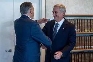 Créditos: Martin Perez (fotografía) / Presidencia de la República (fuente institucional) Presidente Orsi en Compromiso Regional contra delincuencia organizada internacional