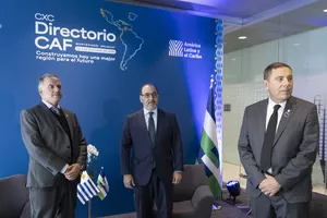 Orsi visitó oficinas de la CAF en Montevideo