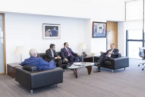 Créditos: Camilo Dos Santos (fotografía) / Presidencia de la República (fuente institucional) Presidente Yamandú Orsi recibió al presidente del principado de Asturias