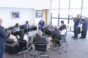 Créditos: Camilo Dos Santos (fotografía) / Presidencia de la República (fuente institucional) Presidente Orsi recibe a Ben Gomes
