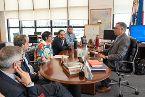 Créditos: Pablo La Rosa (fotografía) / Presidencia de la República (fuente institucional) Orsi se reunió con ministros y autoridades pertenecientes al área social del Estado