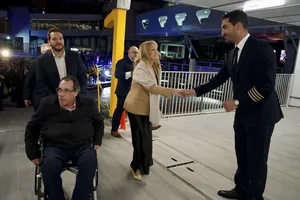Créditos: Martín Cerchiari (fotografía) / Presidencia de la República (fuente institucional) Inauguración de ferry 100% eléctrico que unirá Uruguay y Argentina