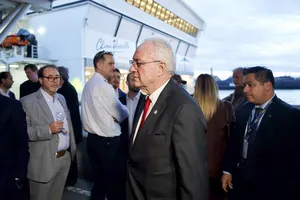 Créditos: Martín Cerchiari (fotografía) / Presidencia de la República (fuente institucional) Inauguración de ferry 100% eléctrico que unirá Uruguay y Argentina